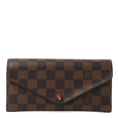 Louis Vuitton Damier Ebene Josephine Wallet Red 1 of 12