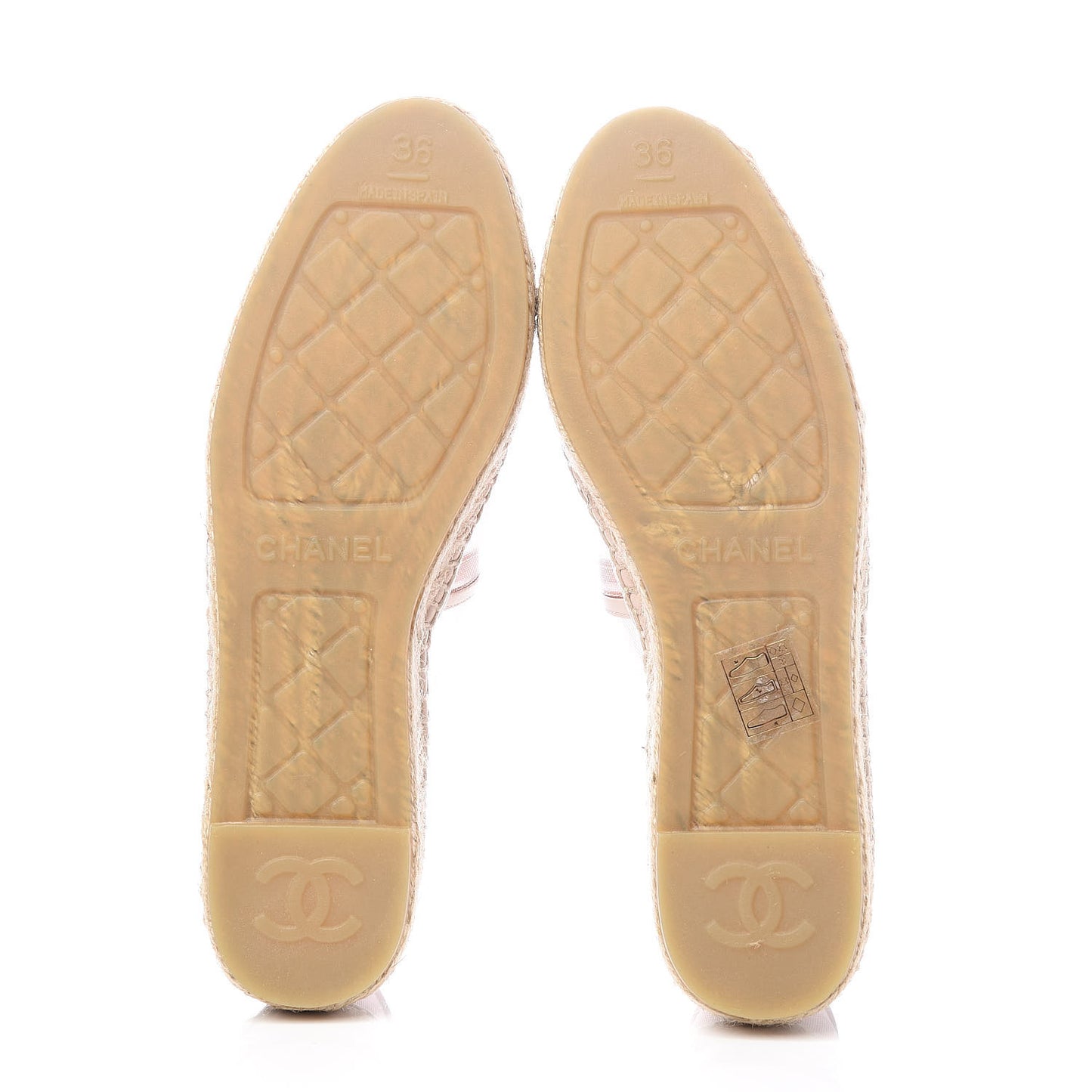 Mesh Grosgrain CC Espadrilles 36 Pink