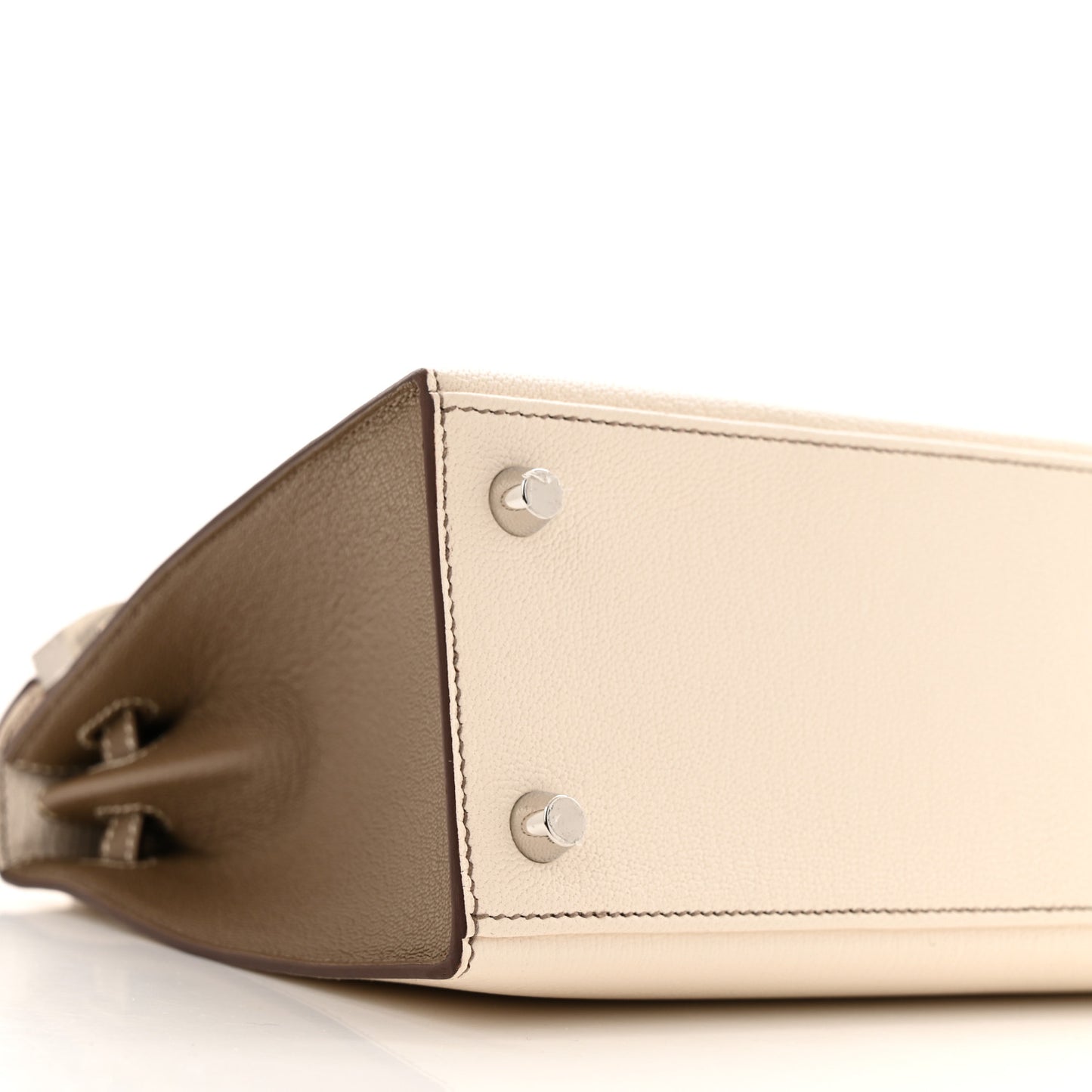 Chevre Mysore Horseshoe Kelly Sellier 25 Nata Etoupe