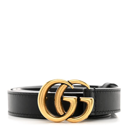 Gucci Calfskin Double G 20mm Belt 65 26 Black 1 of 4