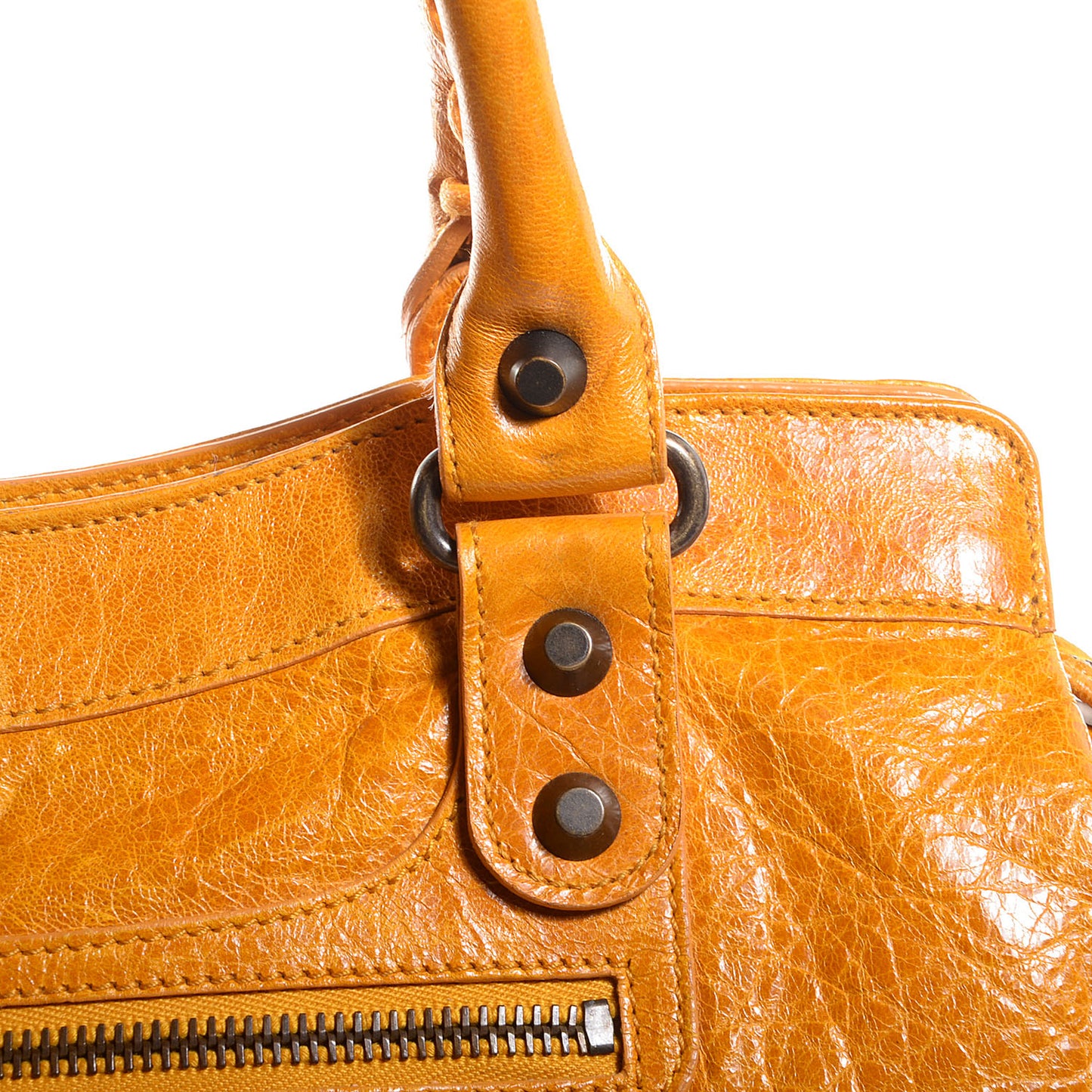 Chevre Classic Hardware Step Bag Marigold