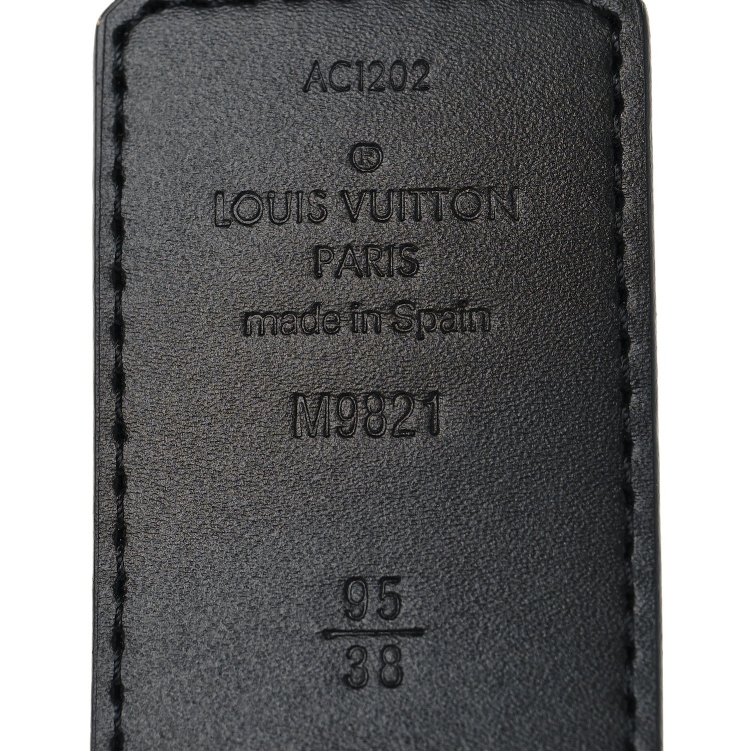 Louis Vuitton Calfskin Monogram 40mm LV Initiales Reversible Belt 95 38 Black 5 of 6