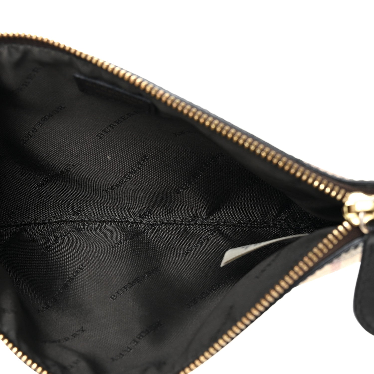Burberry Haymarket Check Small Peyton Crossbody Clutch Bag Chocolate 4 of 13