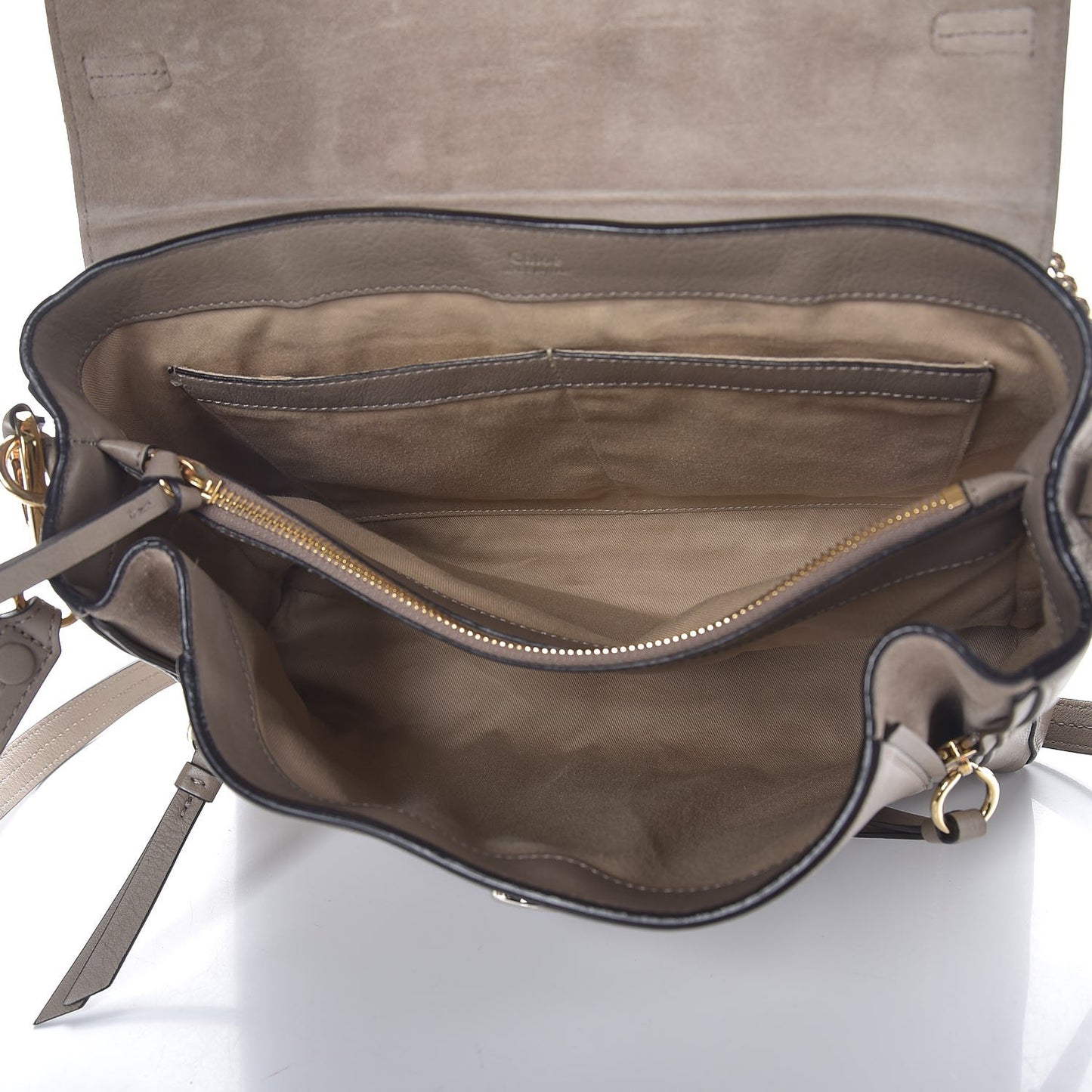 Calfskin Medium Faye Day Shoulder Bag Motty Grey