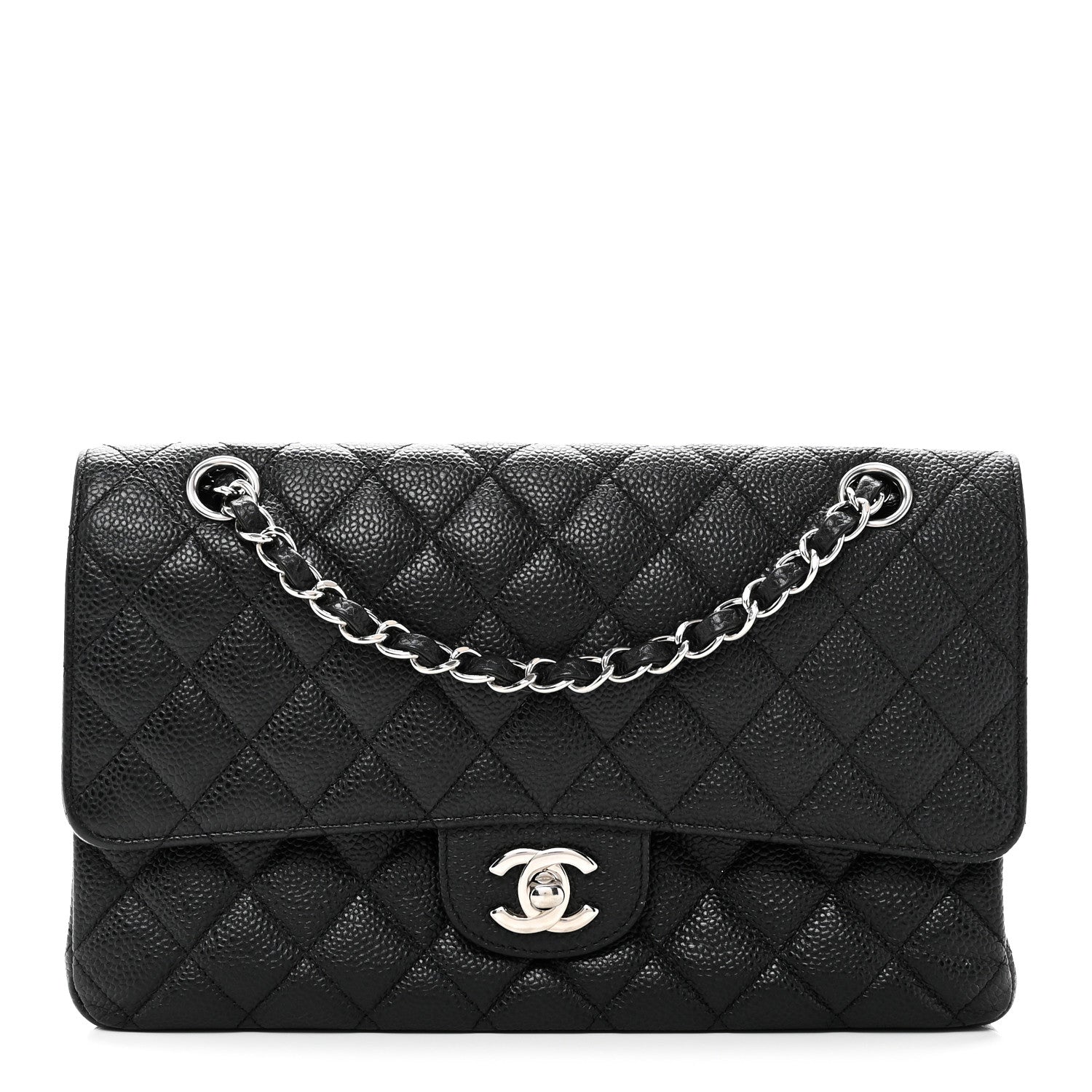 Chanel Caviar Quilted Medium Double Flap Black 1 of 11