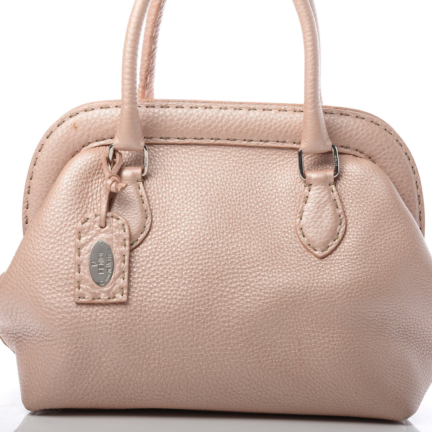 Fendi Cuoio Romano Selleria Adele 1328 Bag Cipria 10 of 21