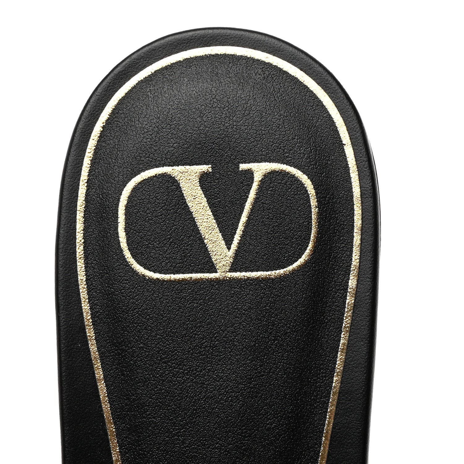 Valentino Garavani Calfskin Roman Stud Flat Slide Sandals 38 Black 6 of 9