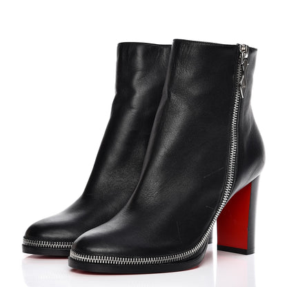 Christian Louboutin Calfskin Telezip 85 Ankle Bootie 37 Black 3 of 12