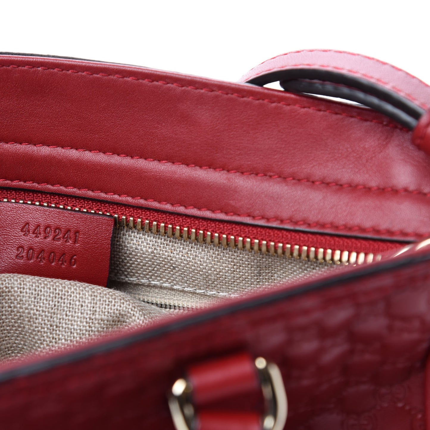 Microguccissima Small Bree Tote Red