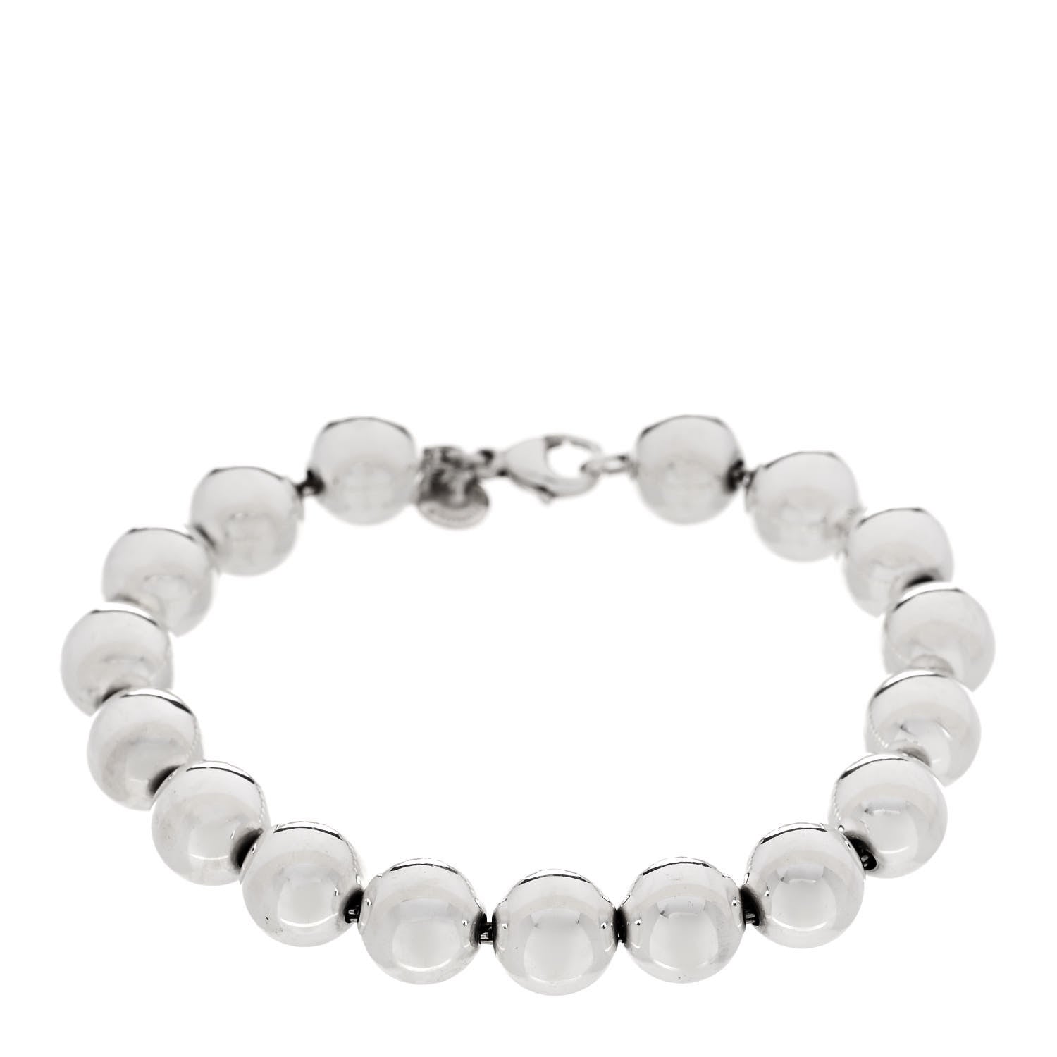 Tiffany Sterling Silver 10mm HardWear Ball Bracelet 1 of 4