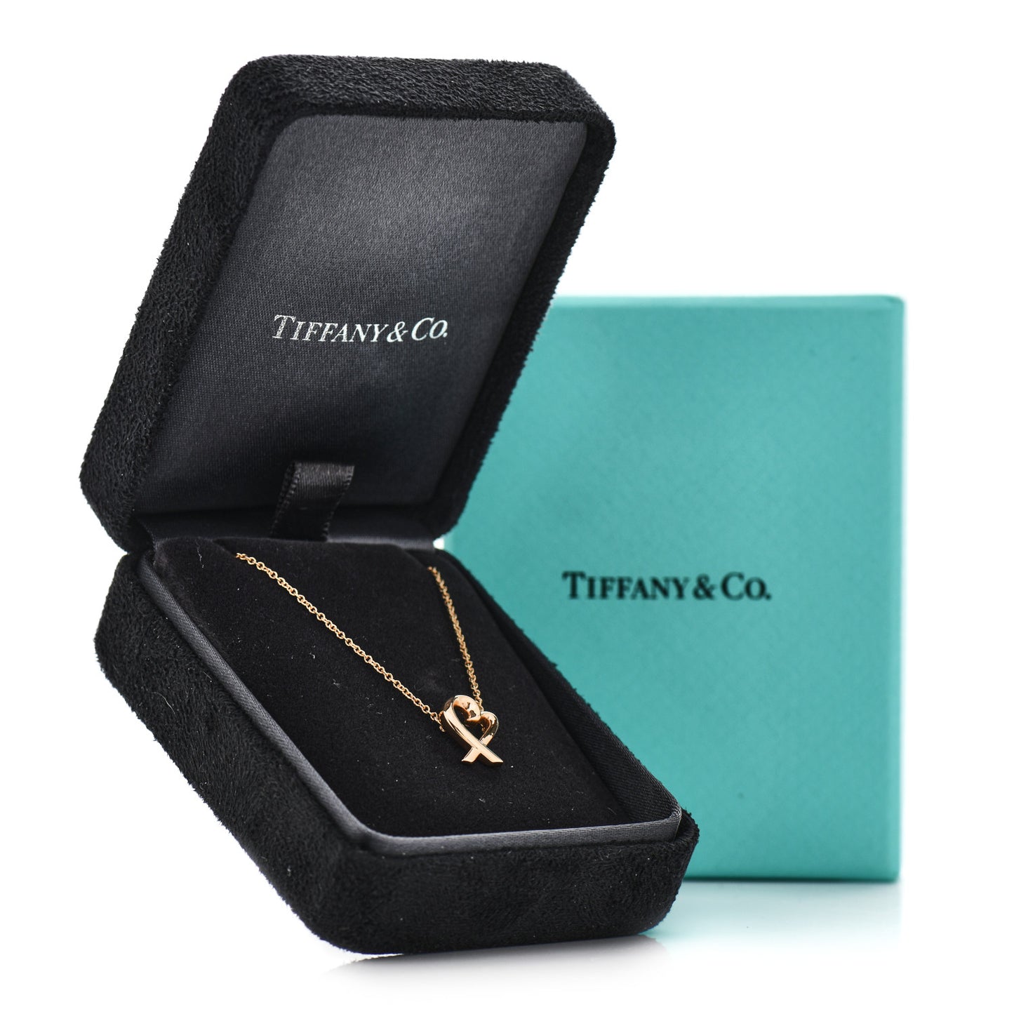 18K Rose Gold Mini Paloma Picasso Loving Heart Pendant Necklace