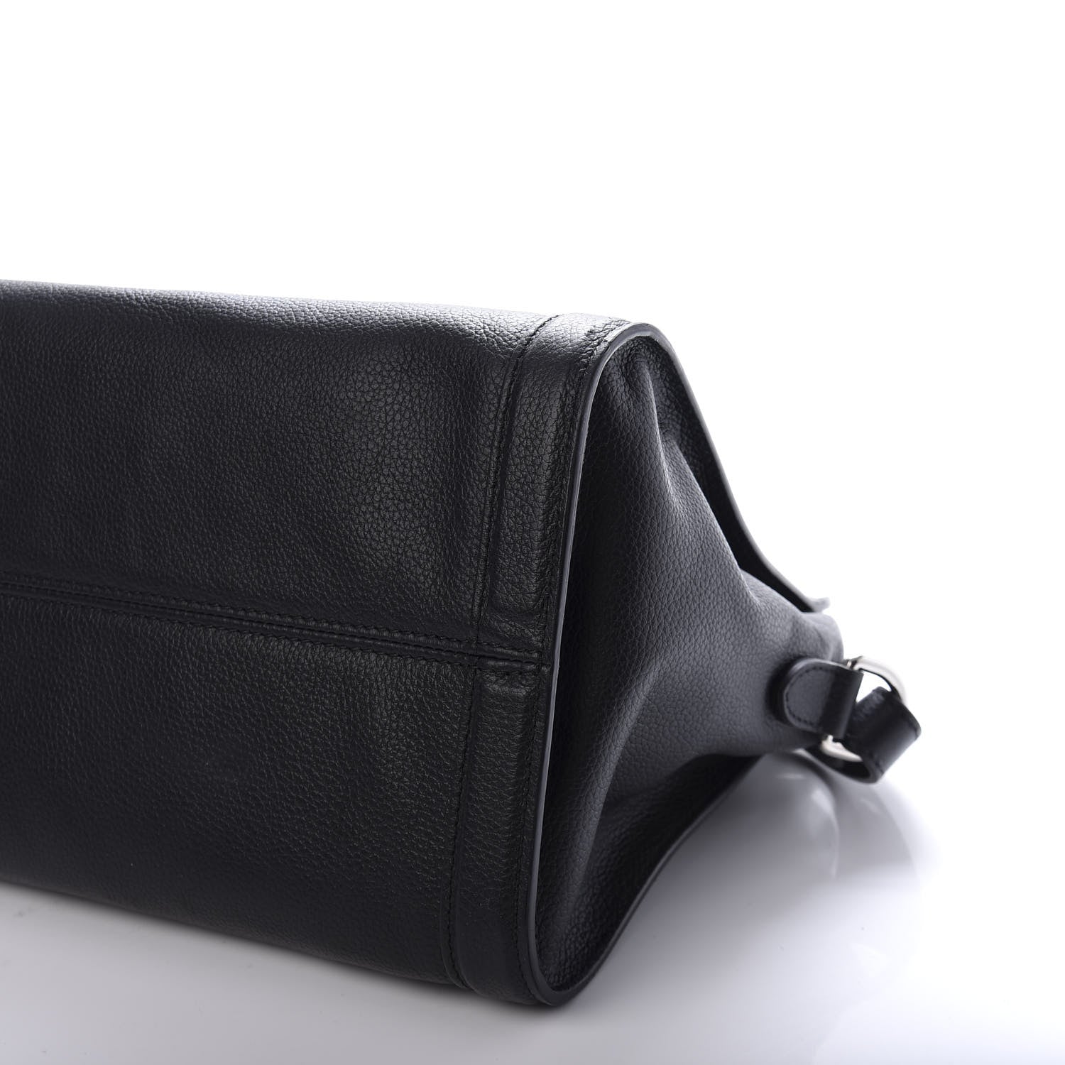 Alexander McQueen Pebbled Calfskin Small Skull Padlock Zip Around Tote Black 8 of 10