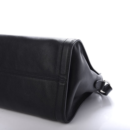 Alexander McQueen Pebbled Calfskin Small Skull Padlock Zip Around Tote Black 8 of 10