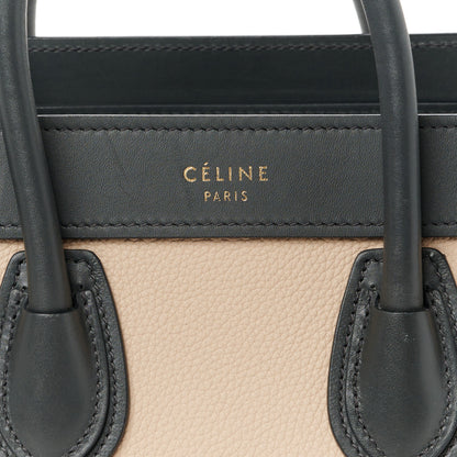 Celine Baby Grained Calfskin Nubuck Nano Tri-Color Luggage Fuchsia 8 of 11