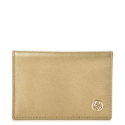Gucci Textured Calfskin Betty Card Case Gold 1 of 7