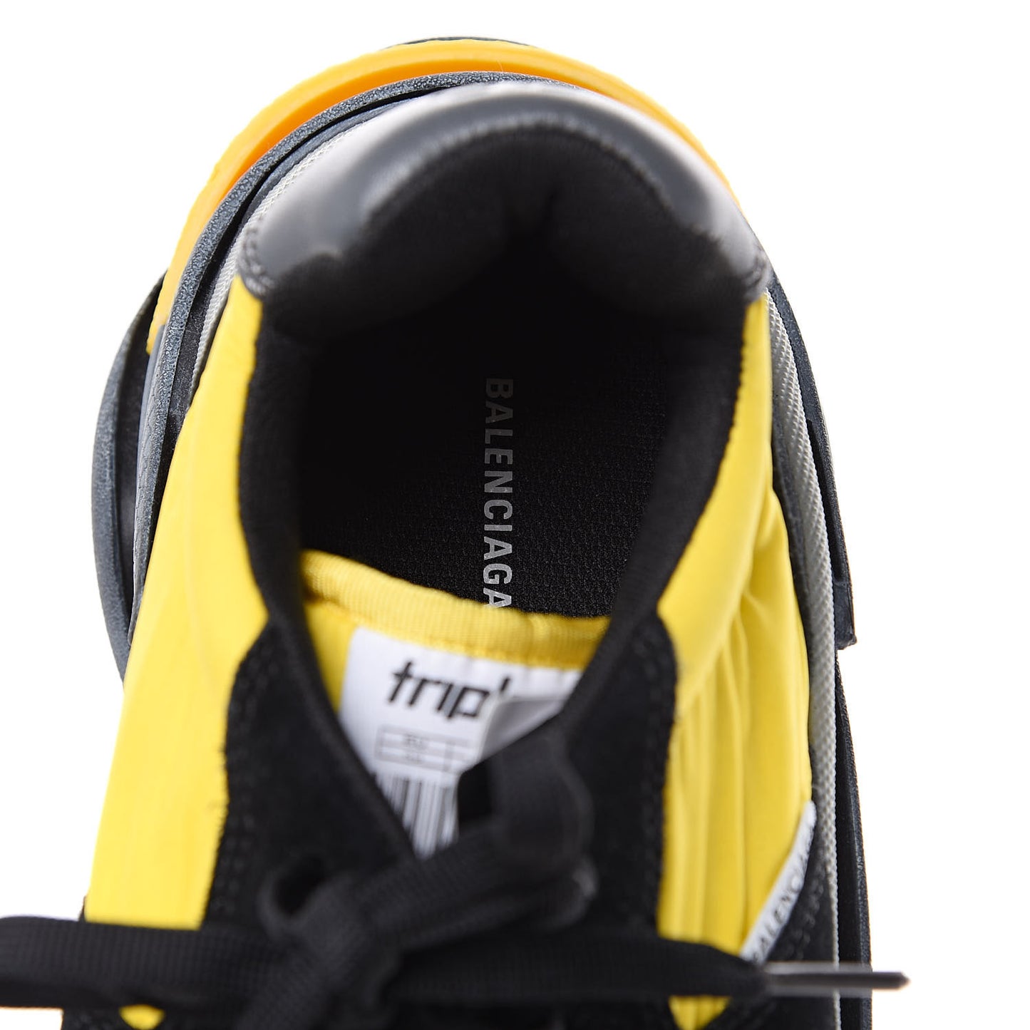 Nylon Suede Mens Triple S 2.0 Sneakers 43 Black Jaune Gris