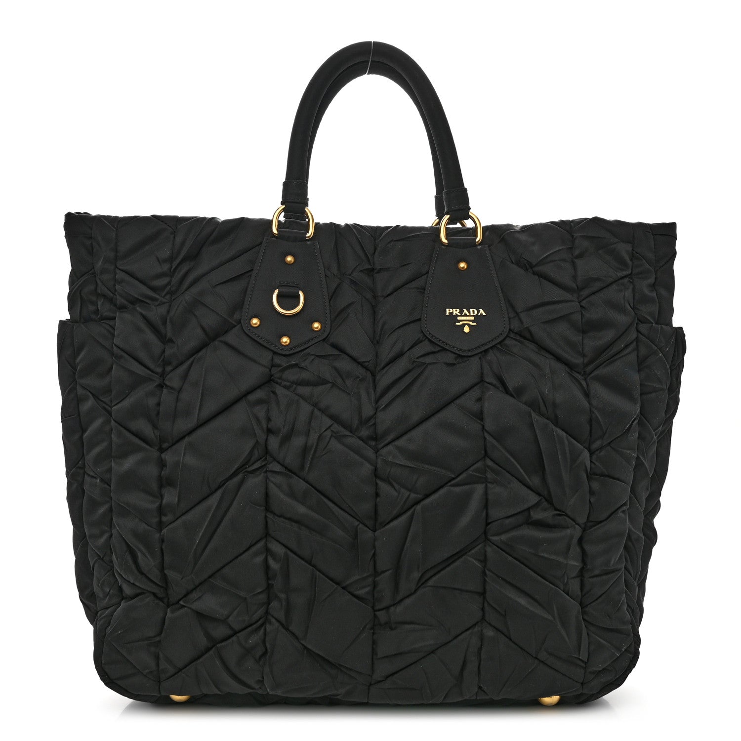 Prada Tessuto Nylon Gaufre Tote Black 1 of 12
