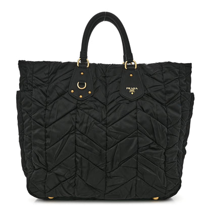 Prada Tessuto Nylon Gaufre Tote Black 1 of 12