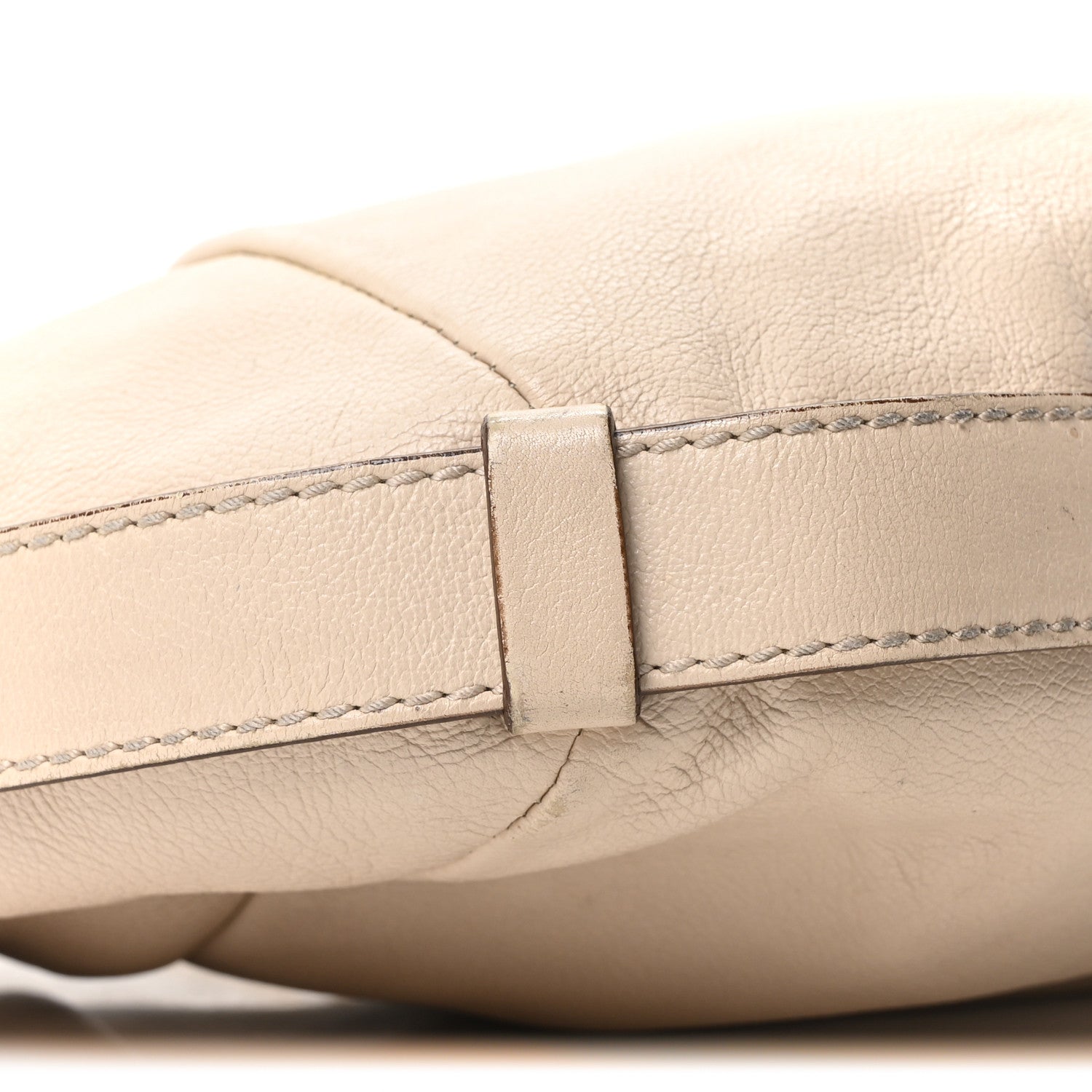Saint Laurent Calfskin Mombasa Horn Hobo Off White 8 of 9