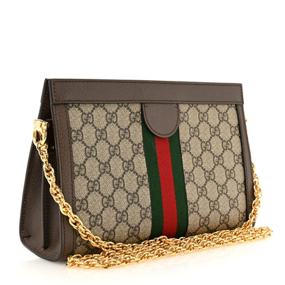 Gucci GG Supreme Monogram Web Small Ophidia Chain Shoulder Bag Brown 3 of 10