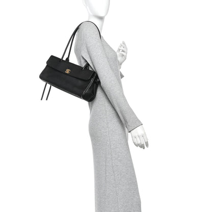 Chanel Grained Calfskin Stitched Urban Essentials Small Shopping Bag Black 2 of 10