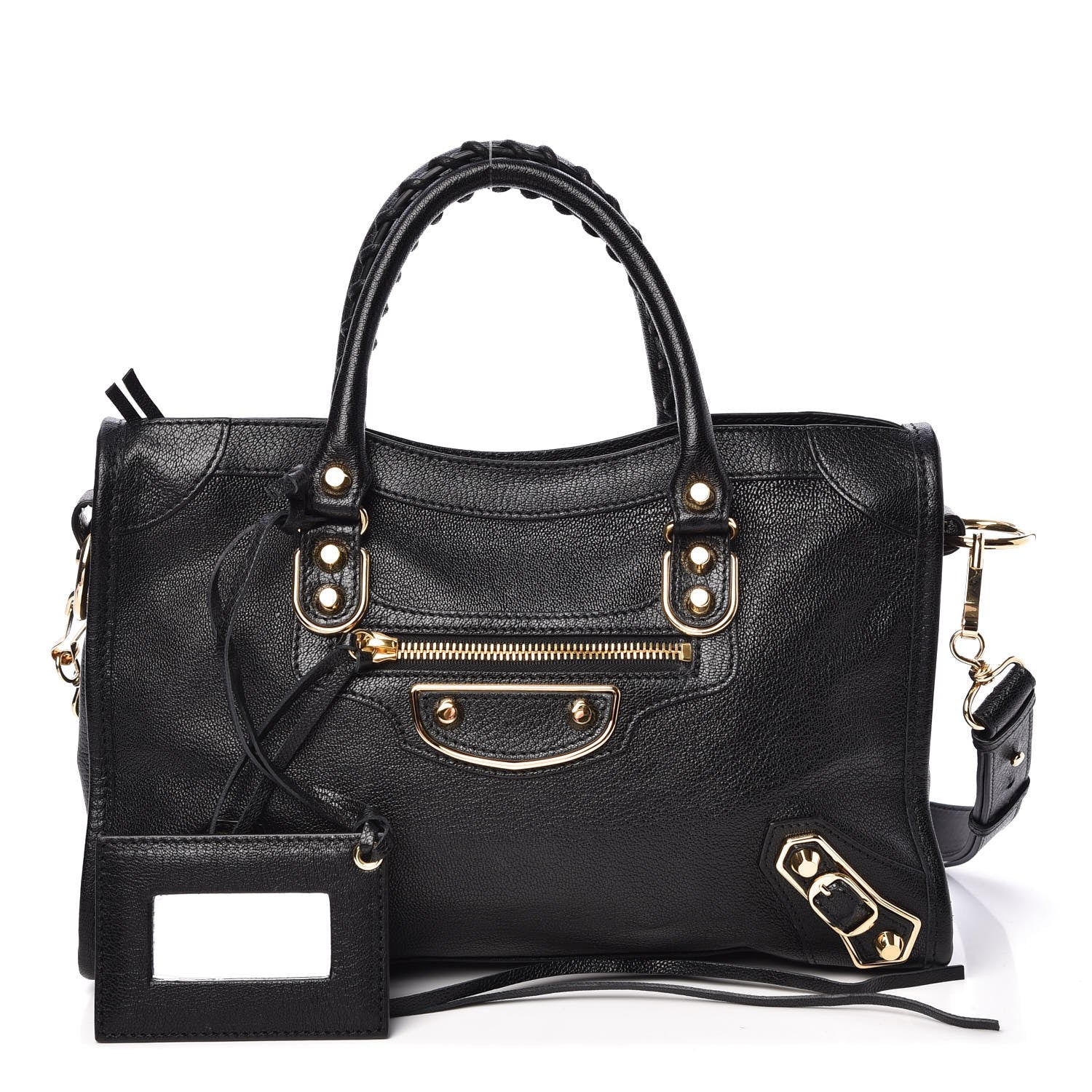 Balenciaga Chevre Gold Metallic Edge Hardware S City Black 1 of 8