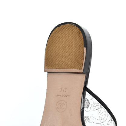 Chanel Patent PVC CC Sandal Mule 37 Black 30 of 32