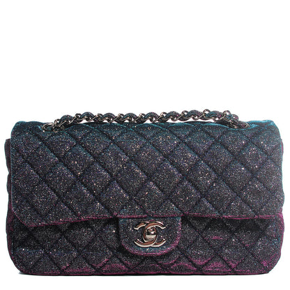 Chanel Iridescent Glitter Fabric Jumbo Single Flap Multicolor 1 of 8