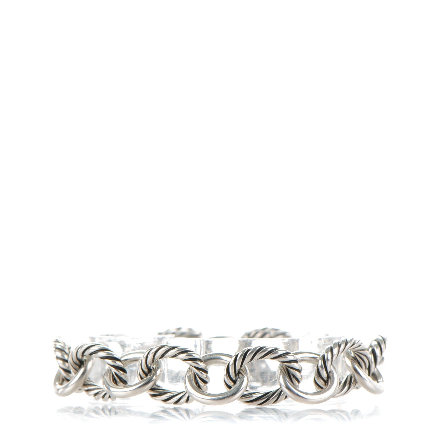 David Yurman Sterling Silver 12mm Large Oval Link Bracelet 1 of 6