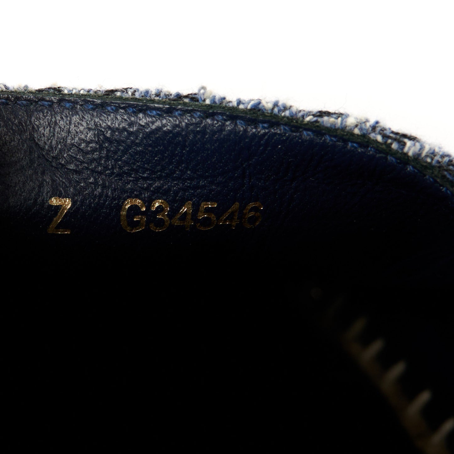 Cotton Tweed CC Espadrilles 38 Blue Ecru Black