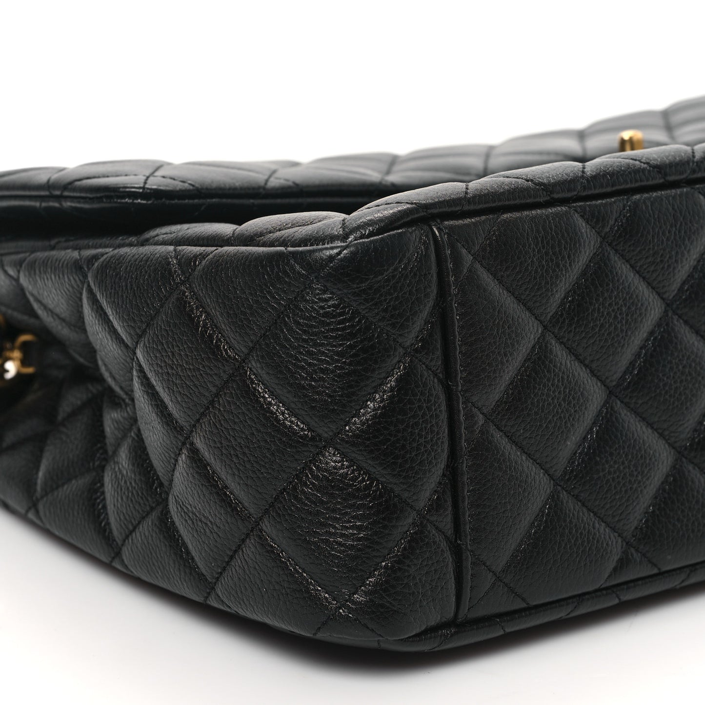 Caviar Quilted XXL Travel Flap Bag Black
