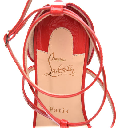Christian Louboutin Patent Blakissima Flat Sandals 39 Fraise 6 of 8