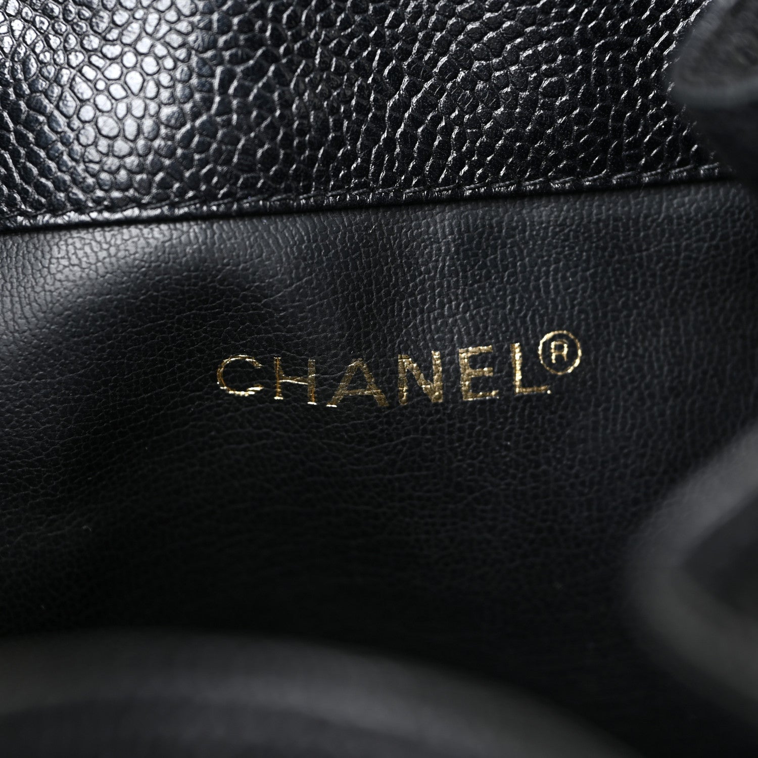 Chanel Caviar CC Drawstring Shoulder Bag Black 7 of 12