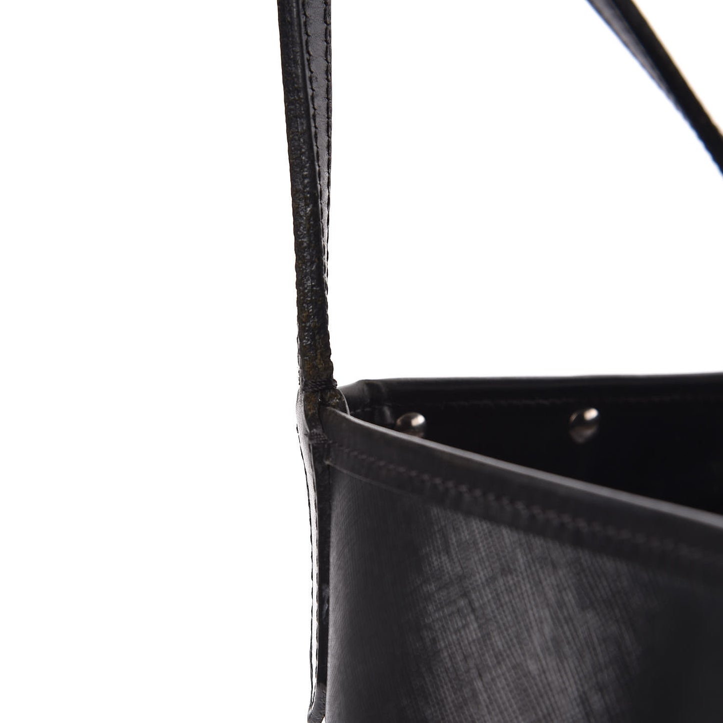 Textured Coated Canvas Madonna Print Large Antigona Tote Black