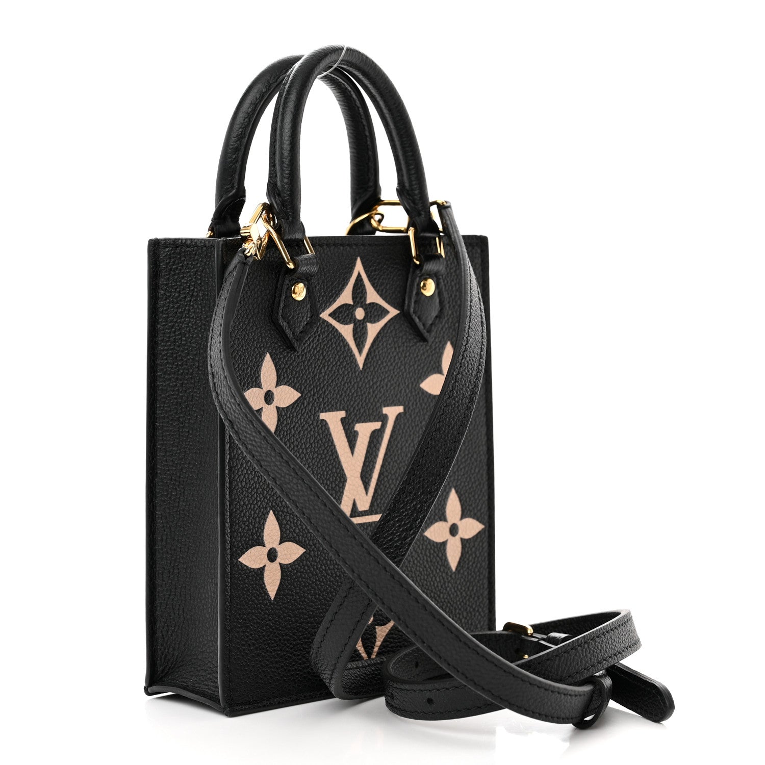Louis Vuitton Empreinte Monogram Giant Petit Sac Plat Black Beige 3 of 9