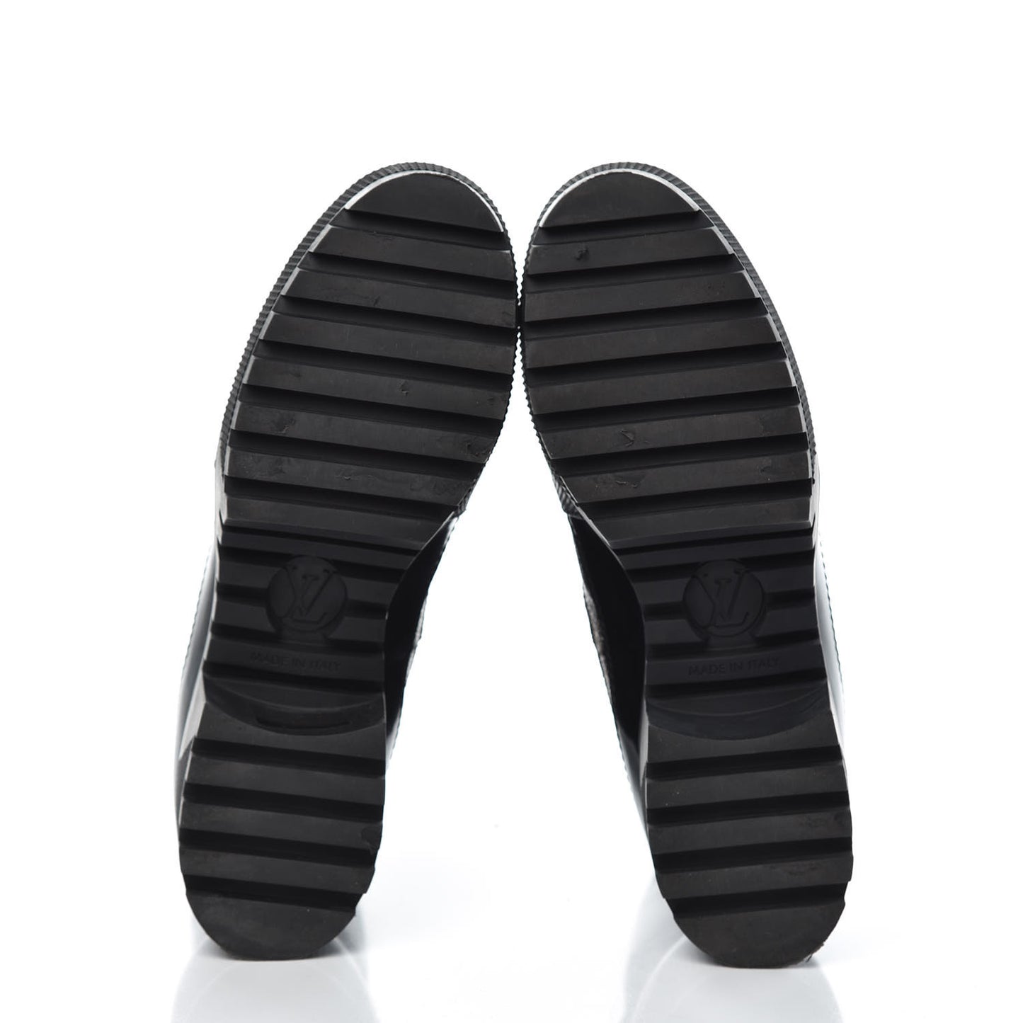 Suede Calfskin Monogram World Tour Platform Desert Boots 37 Black