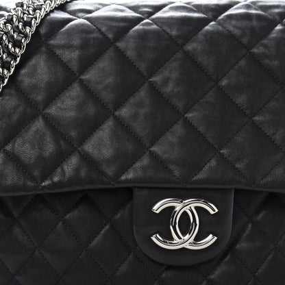 Chanel Washed Lambskin Quilted Maxi Chain Around Flap Black 12 of 12
