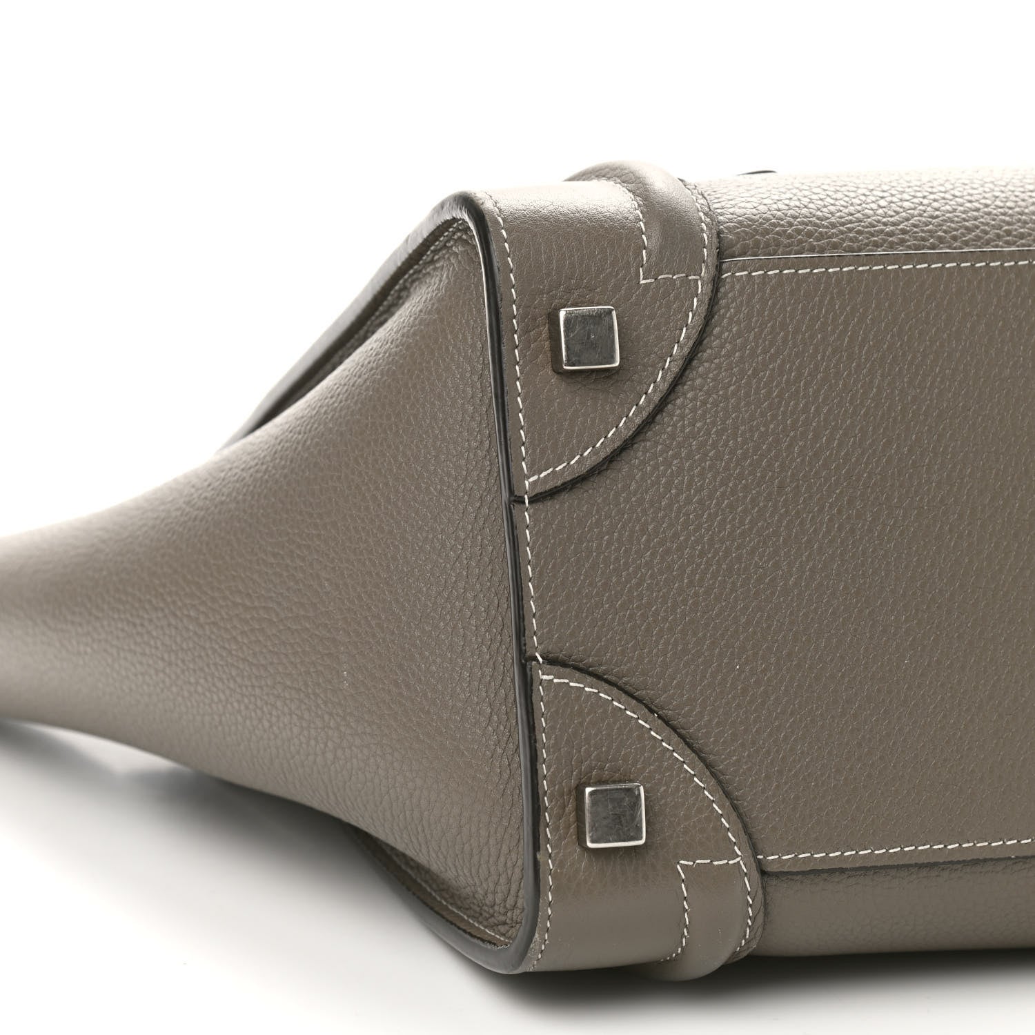 Celine Drummed Calfskin Micro Luggage Souris 12 of 13