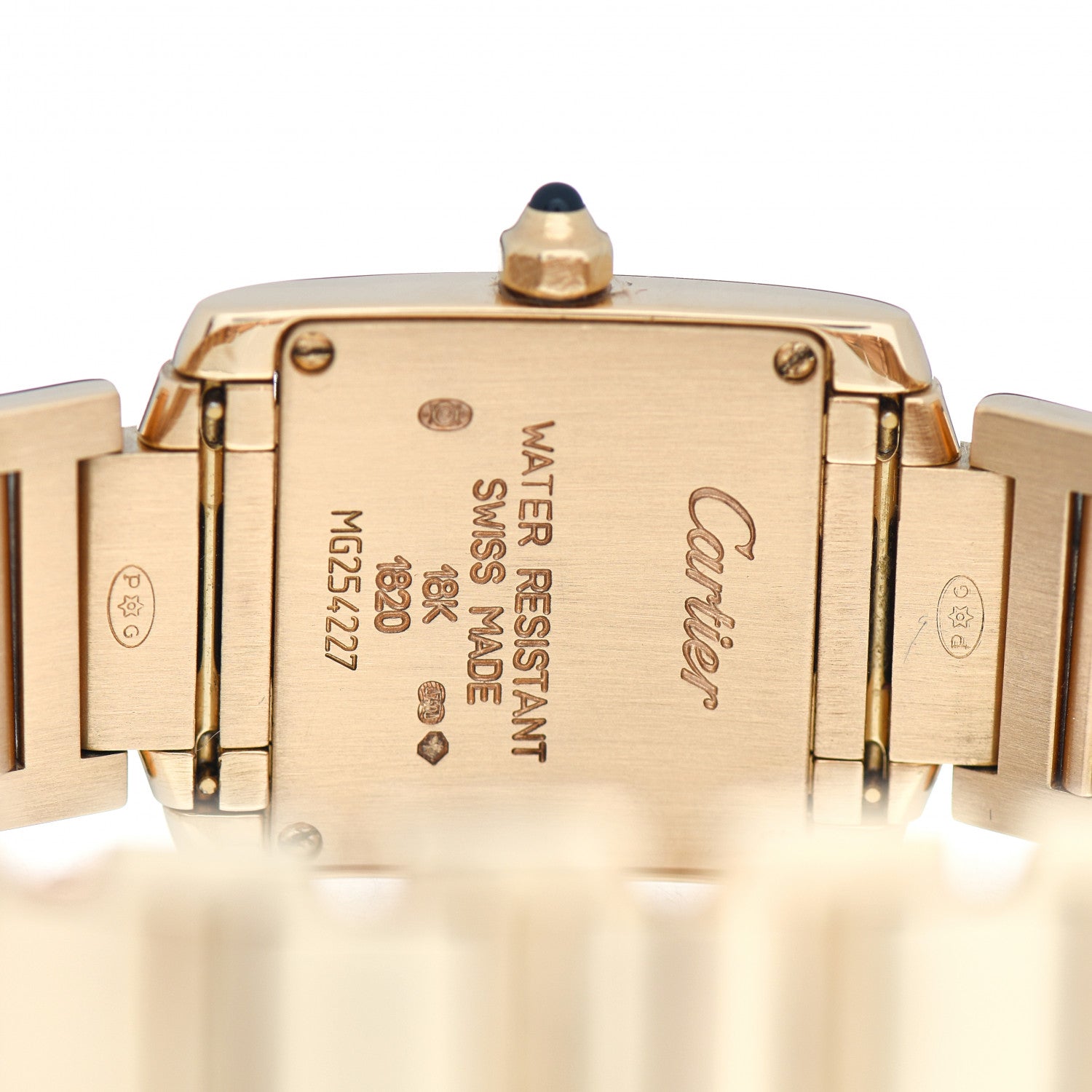 Cartier 18K Yellow Gold 20mm Tank Francaise Quartz Watch 4 of 4