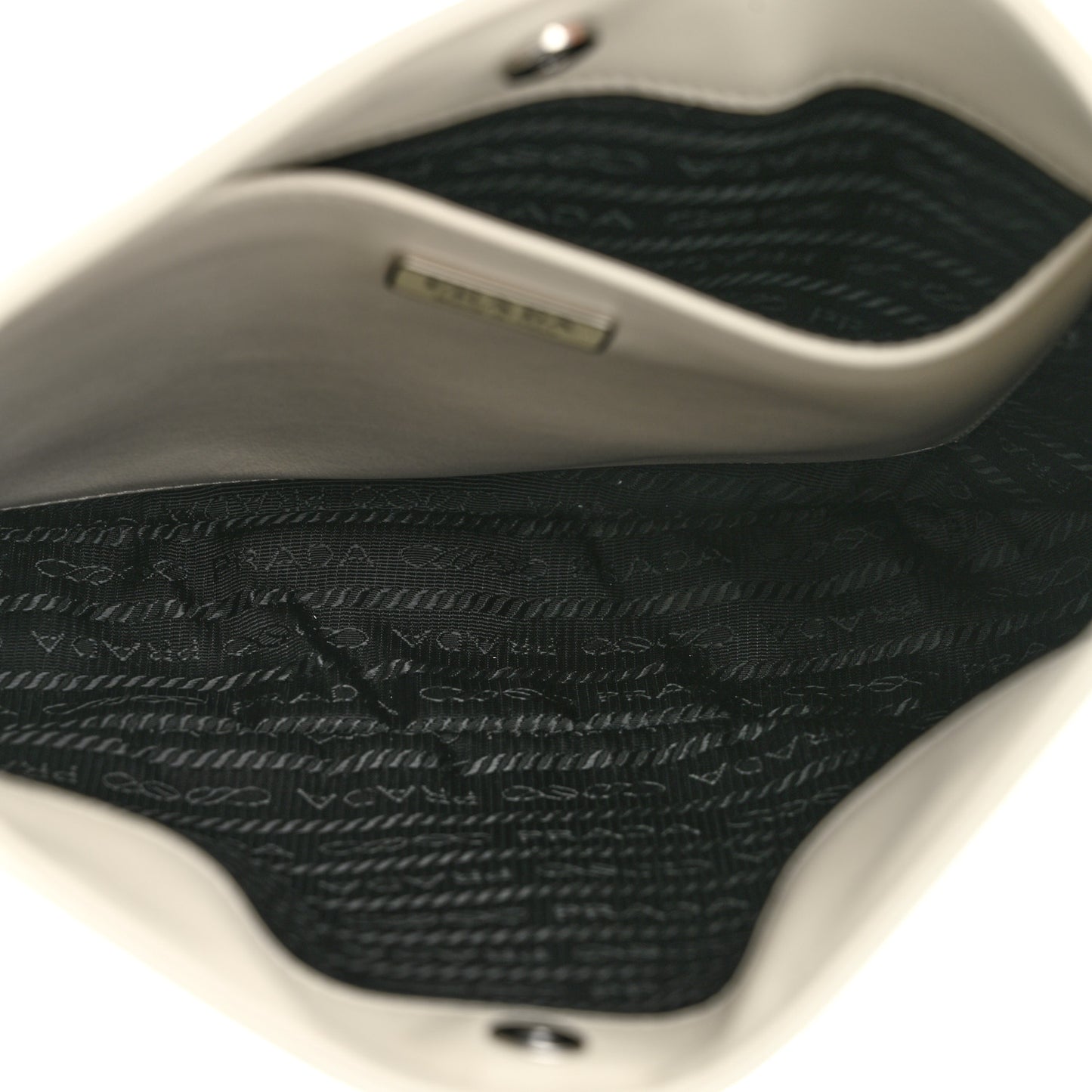 Spazzolato Cleo Shoulder Bag White Black