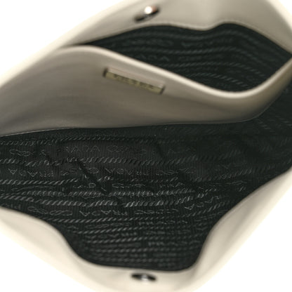 Prada Spazzolato Cleo Shoulder Bag White Black 5 of 9