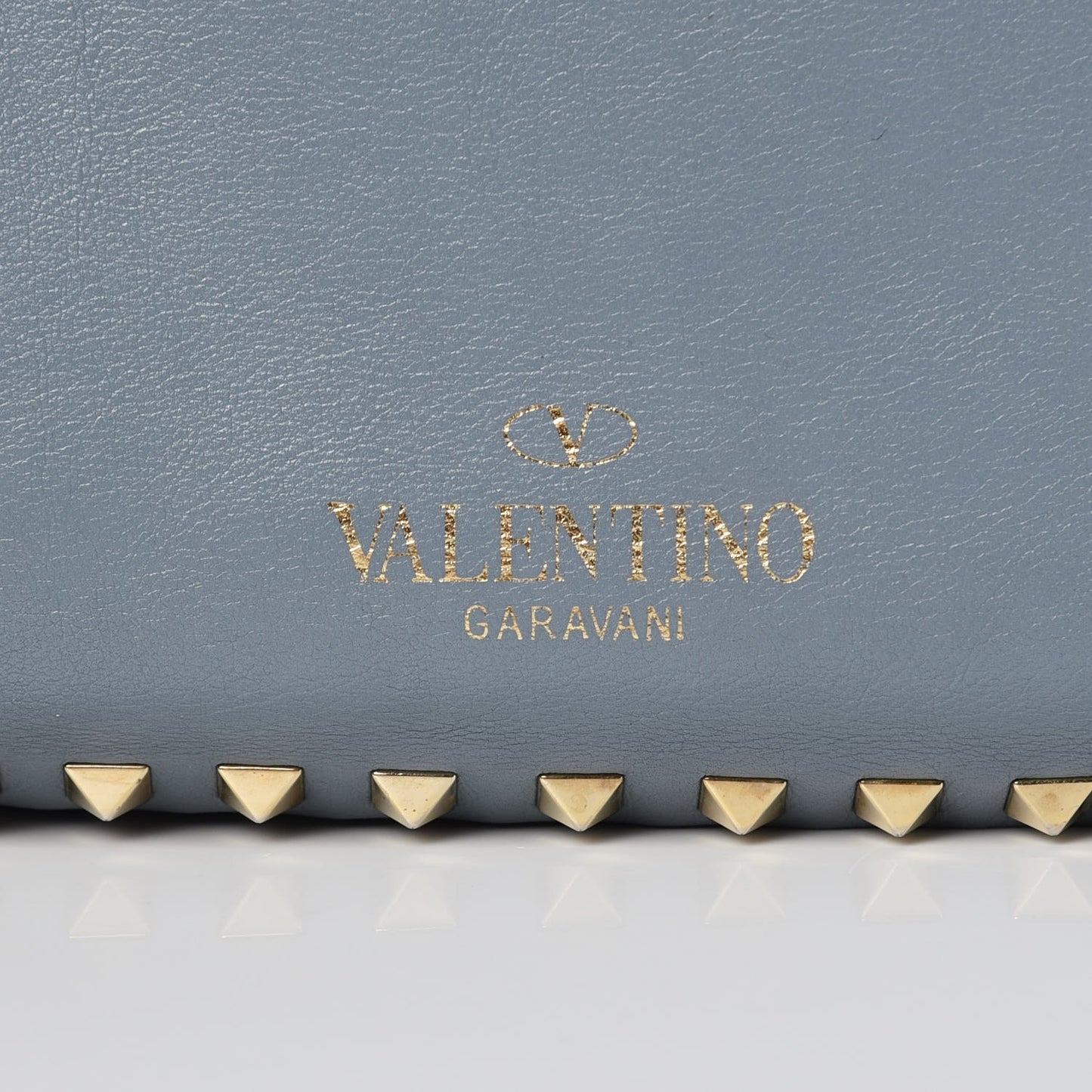 Vitello Medium Rockstud Tote Bright Blue