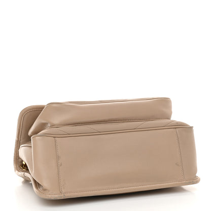Saint Laurent Lambskin Matelasse Monogram Medium Niki Chain Satchel Dark Beige 4 of 12