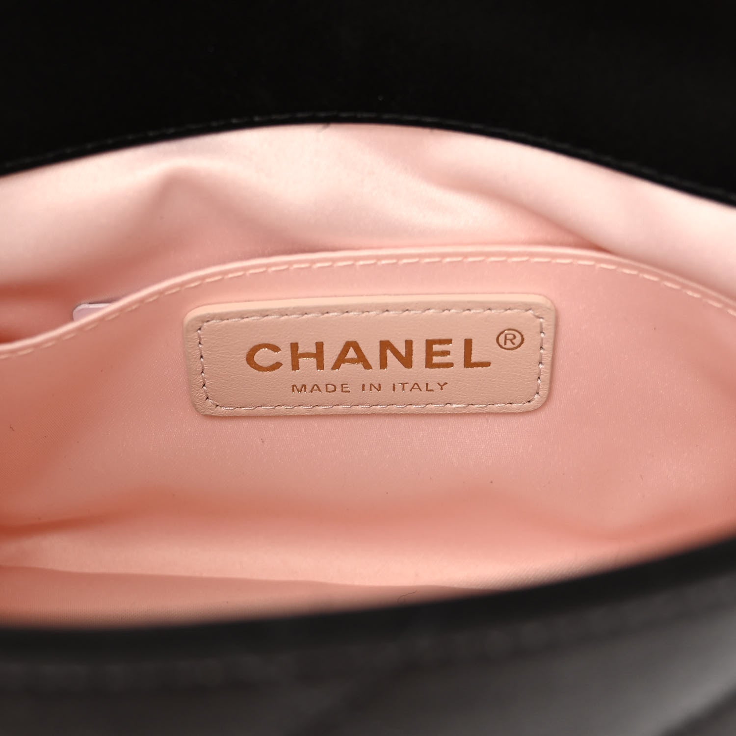 Chanel Satin Quilted Mini Logo Flap With Handle Black 6 of 10