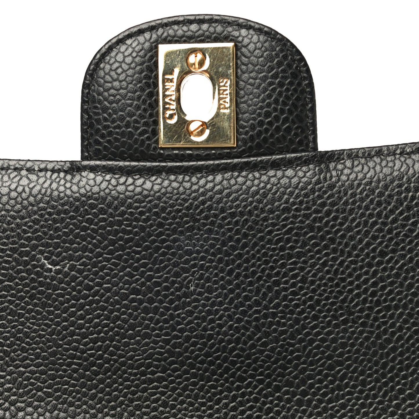 Caviar Quilted Mini Square Flap Black