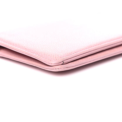 Chanel Caviar Timeless CC Yen Wallet Pink 17 of 17
