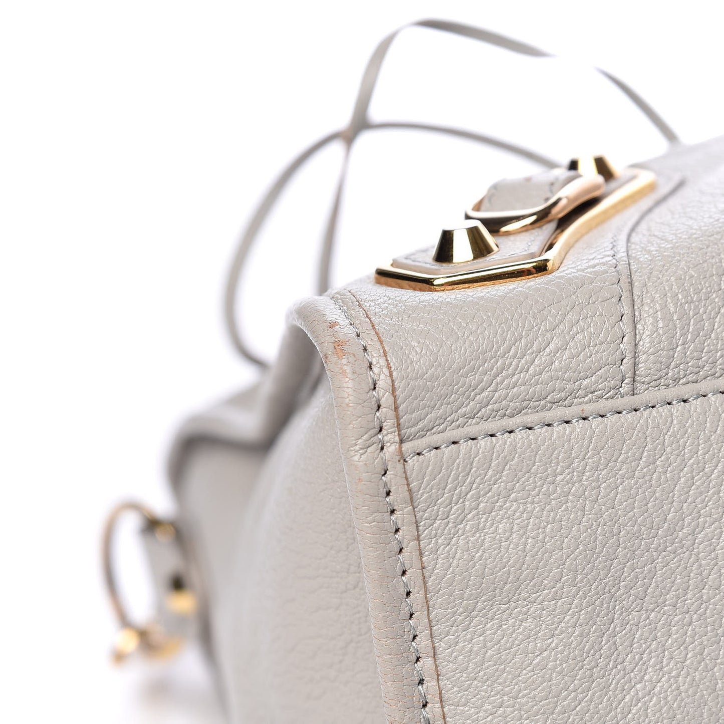 Chevre Gold Metallic Edge Hardware City Gris Glace