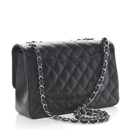 Chanel Caviar Quilted Jumbo Double Flap Black 3 of 13
