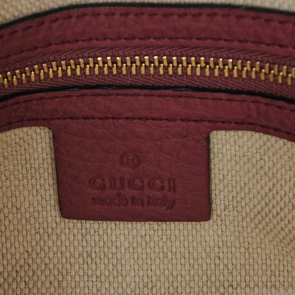Gucci Pebbled Calfskin Small Soho Shoulder Bag Peonia Flower 6 of 6