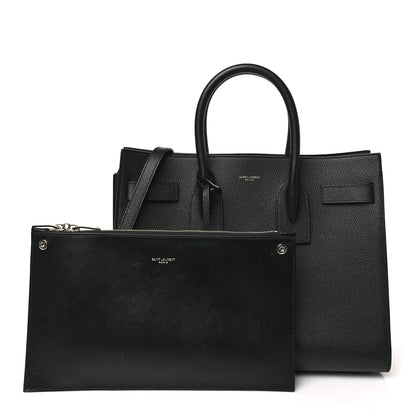 Saint Laurent Grained Calfskin Small Sac De Jour Black 3 of 11